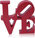 Valentine's Day Rose Gift, Love Word Art Resin Tabletop Dcor, Red Contemporary Romantic Gifts, V1258-DP02-C-732