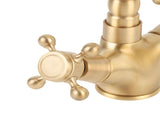 Basin Faucet Short Brass Double Handle Cold Hot Water Swivel Sink Faucet for Kitchen Bathroom V1294-YM0901-3112250016111