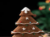 2 Pcs Charming Gingerbread Christmas Tree Figurine - Festive Resin Holiday V888-ELOSUNG27680