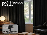 Artiss Room Divider Curtain Ceiling Mounted Track Sets Flexible Black RD-D-254X213-BK