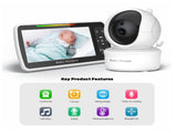 SM650 5-Inch No-WiFi Baby Monitor with Camera, 300 m Range, Two-Way Audio, VOX, Night Vision, V1188-MS-731-001
