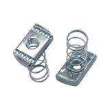 (100) Strut Channel Nuts, 3/8-16 Spring Channel Nuts with Zinc Electroplate Finish, Long Spring Nuts V1258-DP02-F-285