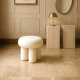 Interior Ave - Bentley Boucle Ottoman White V355-IA-O9-W