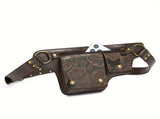 Printed Handmade Multi-functional Waist Bag Adjustable for Chest Bag Use, Retro Print Multi-buckle V1232-YHKB001