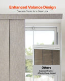 VEVOR Panel Track Blinds Extendable Track 116 cm to 218 cm W Trimmable Brown V952-MBGDBYCW458826NTFV0
