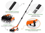 Rotary Cultivator Garden Tool, Tiller & Weeder & Stirrup Hoe Star-shaped rotating tines break up V1107-119-42127