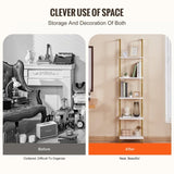 VEVOR Industrial Square Pipe Shelf 5 Tier 40x30x178cm Wall-Mount Gold White V952-JSGZWJFGHMBJKXPV1V0