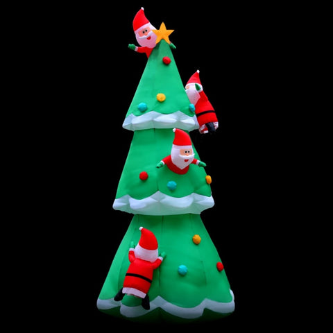 Jingle Jollys Christmas Inflatable Santa Tree 5M Illuminated Decorations XMAS-INF-CHRI-TREE-5M