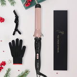 Portable Hair Curler Tube Pretfy 1.25inch Hair Curling Iron Hair Curlererature Adjustable LCD V1366-AZ2-W-19081