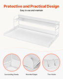Washer Dryer Countertop with Shelf 54"x27" Wooden Washer Dryer Cover White V952-XYTM54INCHBSYQ6H4V0