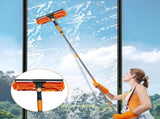 2-in-1 Window Squeegee with Telescopic Handle, 4.5m, Orange - Effective Cleaning for High Windows V1188-MS-325-0332