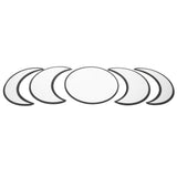 Wall Mirror Acrylic Moon Cycle Change Mirrors Set for Home Bedroom Decoration OrnamentBlack V1294-YM0901-3117200170412