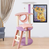 Floofi 101cm Galaxy Plush Cat Condo Cat Tree Pink Purple V227-3331641024551