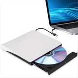 External CD DVD -RW Drive, USB 3.0 & USB-C Portable CD & DVD ROM Burner Player Reader Writer V1192-AZ-W-28571