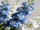 6Pcs Artificial Delphinium Flower, 34.6' Long Silk Flowers Silk Larkspur Flowers Plant Floral Faux V1192-AZ-W-25271