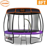 Kahuna Trampoline 8 ft with Roof - Purple TRA-KAH-08-PU-RF