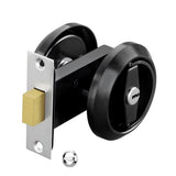 Round Recessed Door Lock, Stainless Steel 304 Hidden Recessed Cup Door Handle,Low Profile Door Knob V1192-AZ-W-24026