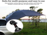 Heavy-Duty Suction Cup Hook with Strap and Carabiner Clip, 6-Pack for Camping, Car, Home, and V1341-ZY-2PB9D6LC-6PCS-BLACK