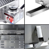 Grillz Portable Gas BBQ Grill with Double Sided Plate PGB-1B-HP-SS-AB