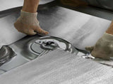 2 Pcs 24'' x 48'' Aluminized Heat Shield Thermal Barrier Adhesive Backed Blanket Wrap Fiberglass V1259-DP01-A-1214
