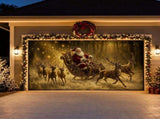 Halloween Garage Door Cover, Spooky Halloween Garage Door Decorations Outdoor, Halloween Backdrop V1192-AZ-W-35153