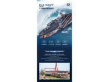 Sluban B1188 Model Kit 1450 Aircraft Carrier Fujian Type 003 Chinese PLAN Warship Navy Vessel SLB1188