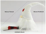 2-Pack Christmas Gnome Decorations - Red & White Long Leg Faceless Santa Elf Plush Ornaments V888-ELOSUNG38159