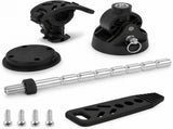 Marine Fish Finder Transducer Mount Bracket with Quick Release Base, 180&deg Adjustable Aluminum Pole V1341-ZY-5265GPAN-SILVER