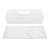 Rectangular Cake Tray Marble Grain Acrylic Multifunctional Dessert Serving Tray with Lid V1294-YM0901-3118240205911