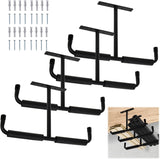 4 Pack Overhead Garage Storage Hooks, 16.5" Heavy Duty Ceiling Mount Hangers, Double T-Bar Metal V1259-DP01-A-875