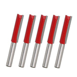 5Pcs Two Flute Straight Router Bits 12.7mm Diameter Grooving/Rebating/Mortising V1370-AZ4-20247