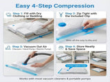 6-Pack Jumbo Vacuum Bags Space Saving Vacuum Pack Bags for Clothes & Bedding 80% More V1188-MS-529-002