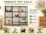 CARLA HOME Large Cat Cage Diy Enclosure, 4 Tier Pet Playpen Cat Kennel V178-36583