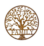 Laser Cut Round Family Tree Of Life Wall Art 50x50cm V637-71642FAM