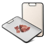 1 Piece Reversible Cutting Board Titanium PP or Stainless Steel PP Non-Slip Durable Food Grade, V1188-MS-325-1415