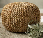 Braided Ottoman Jute Pouffe Footstool Hand Knitted V262-CI-STK-012J