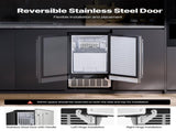 Undercounter Built-in Ice Maker, 80 Lbs/Day Under Counter Ice Maker Machine with Reversible Door V952-SNQRSZBJ80LBQY0EFV3