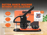 Button Maker Machine, 2.28 inch/58mm Pin Maker, Installation-Free Badge Punch Press Kit, Children V952-SLKXZJ58MM100NXJ1V0
