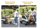 Large Dog Stroller Foldable Pet Pushchair with Doors V767-P-XL121-L