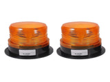 Amber LED Beacon Strobe Lights 2PCS, 12V/24V Emergency Warning Lamp for Truck V1263-JX-5804