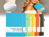 5 Pack Notebooks Journals, A5 Hardcover Ruled Lined with 5 Black Pens, 5 Sky Blue, Notebook V1366-AZ2-W-19715