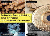Grinding Disc Set for Angle Grinder, 4 Pcs Wood Carving Discs and 5 Pcs Rasp Drill Bits for Wood V1237-ZY-924-025