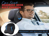 Car Seat Headrest Neck Rest Cushion, Car Seat Neck Pillow Pure Memory Foam Neck Pillow with V1192-AZ-W-10716