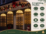 Jingle Jollys Christmas Lights Solar Jellyfish 4Pcs Garden Decorative Warm White XMAS-JLF-224LED-4PC-WM
