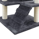 i.Pet Cat Tree 134cm Tower Scratching Post Scratcher Wood Condo House Bed Grey PET-CAT-801F-GR