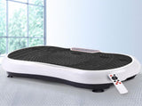 Everfit Vibration Machine Platform Vibrator Resistance Rope Home Fitness White FIT-H-VP-ROUND-WH