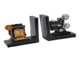One Pair Shelf Book Ends Movie Projector Designed Resin Bookend Decoration for Study Home Office V1294-YM3115220102911-0421