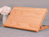 Portable Wooden Drawing Board Desktop Easel With 4 Adjustable Angles Foldable Lightweight For V1237-ZY-807-301