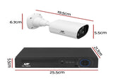 UL-Tech 4CH 5MP PoE NVR Security System, 4 Cameras, Dual-Light Colour Night Vision, Two-Way Audio, CCTV-POE-4C-4S-WH