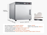 Electric Hot Box Food Warmer, 5-Tier Commercial Warming Cabinet with Water Tray, Single-Door and V952-XXSPBWJ5CDKB3Q9TF001V3